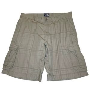 The North Face Cargo Shorts Men's 38R | Beige Plaid Ripstop Gorpcore Outdoor